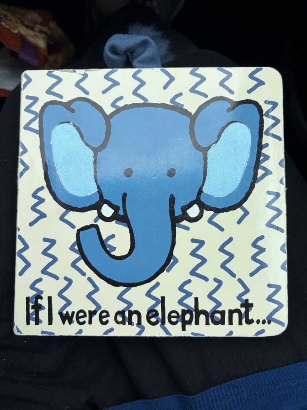 Jellycat Blue Elephant Kids Toy Board